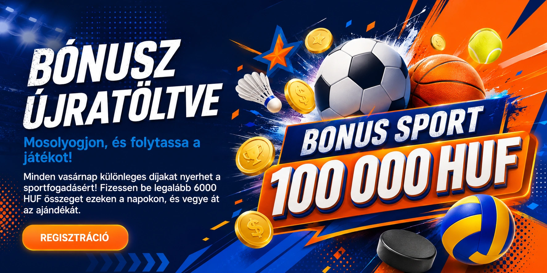 100 000 HUF sportbónusz a Mostbeten